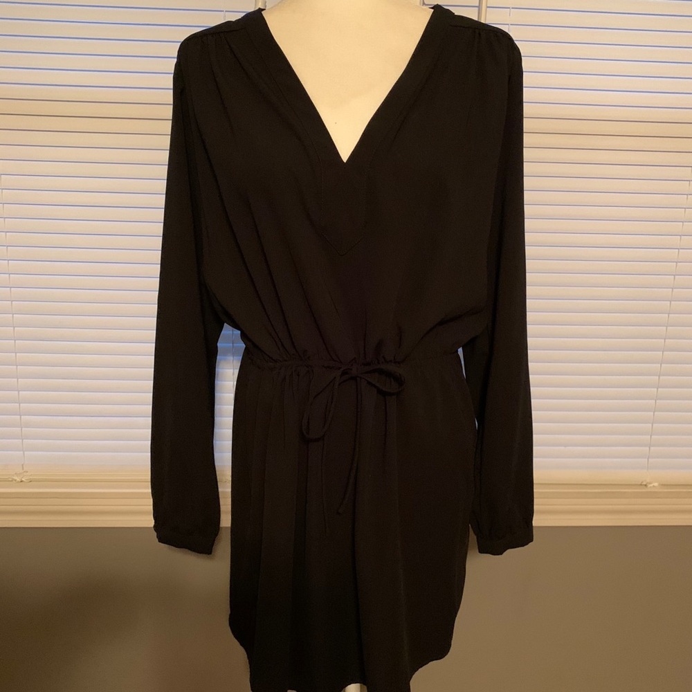 Women’s Black Dress Empire Waist Tie
